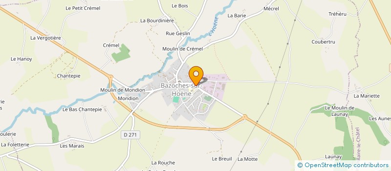 localisation de l'entreprise EURL ATELIER BAILLEUL à BAZOCHES-SUR-HOENE