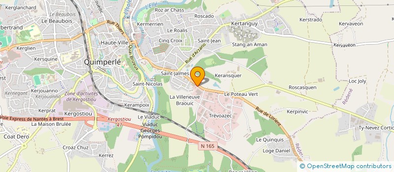 localisation de l'entreprise EURL ATELIER CREABOIS à QUIMPERLE