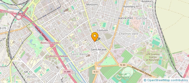 localisation de l'entreprise EURL ATELIER DU CADRE  REIMS