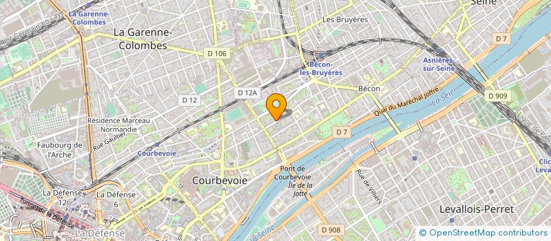 localisation de l'entreprise EURL ATELIER GERALDINE CORTHIER à COURBEVOIE