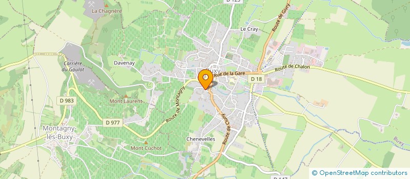 localisation de l'entreprise EURL ATELIERS DES GRANDS DUCS à BUXY