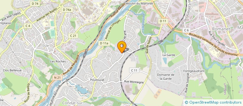 localisation de l'entreprise EURL ATOUT D.CO à CONDAT-SUR-VIENNE