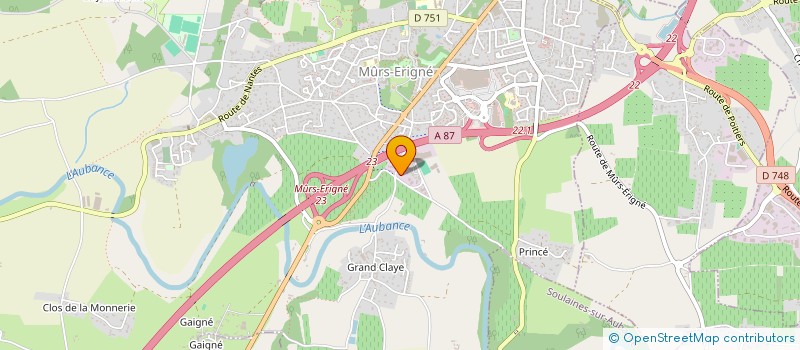 localisation de l'entreprise EURL AUBANCE COUVERTURE à MURS-ERIGNE