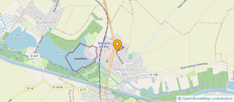 localisation de l'entreprise EURL AUBIGNOISE à AUBIGNY-AU-BAC