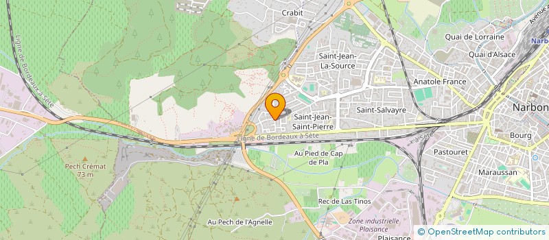 localisation de l'entreprise EURL AUDE TRAVAUX CONSTRUCTIONS  NARBONNE