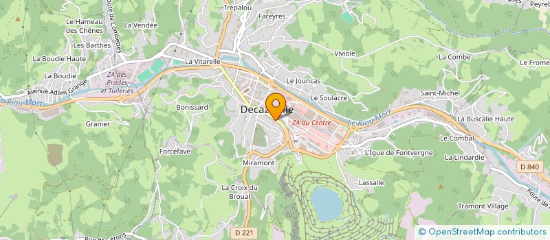 localisation de l'entreprise EURL AUDITION RENAUD à DECAZEVILLE