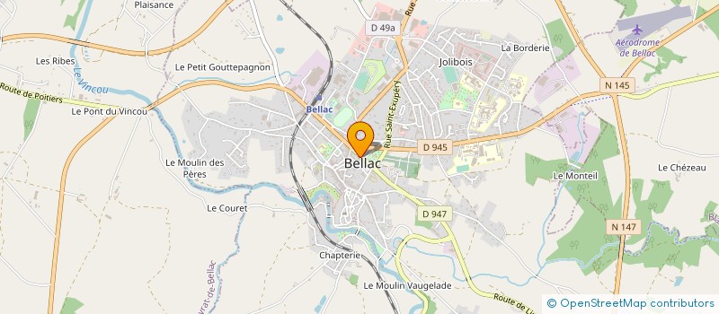 localisation de l'entreprise EURL AUTO ECOLE DESSET à BELLAC