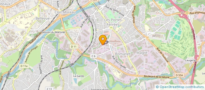 localisation de l'entreprise EURL AUTO MOTO LOC'  LIMOGES
