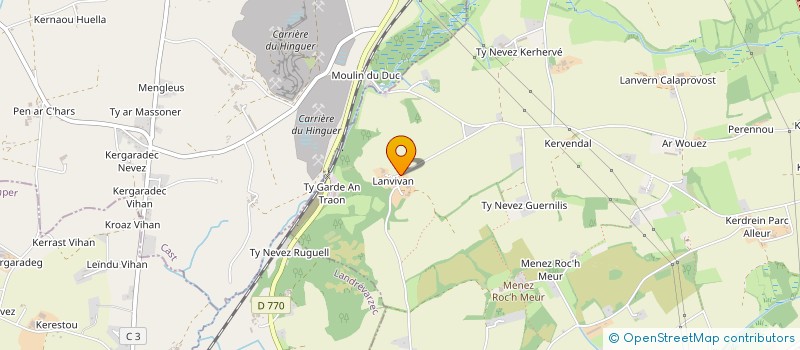 localisation de l'entreprise EURL AVI EXPRESS  BRIEC