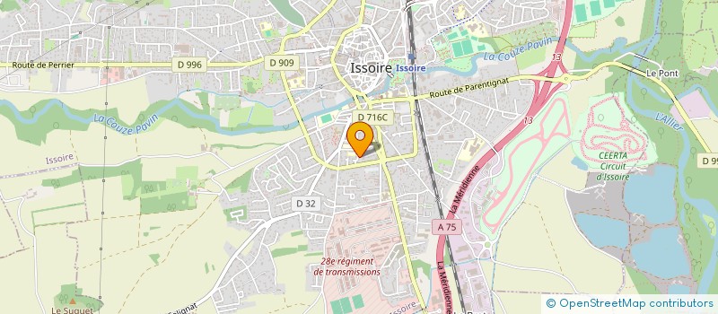 localisation de l'entreprise EURL AXEL TISSIER à ISSOIRE