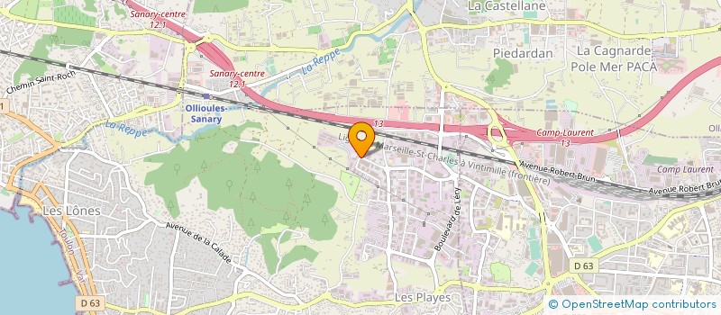 localisation de l'entreprise EURL AZUR INVESTISSEMENT à SIX-FOURS-LES-PLAGES