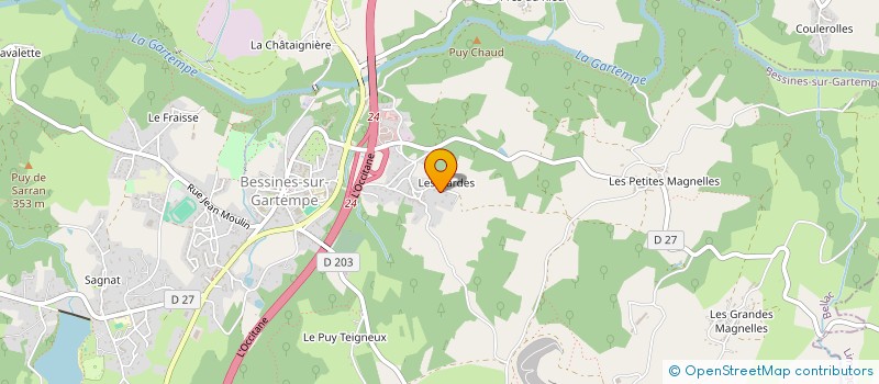 localisation de l'entreprise EURL B.C.S.  BESSINES-SUR-GARTEMPE