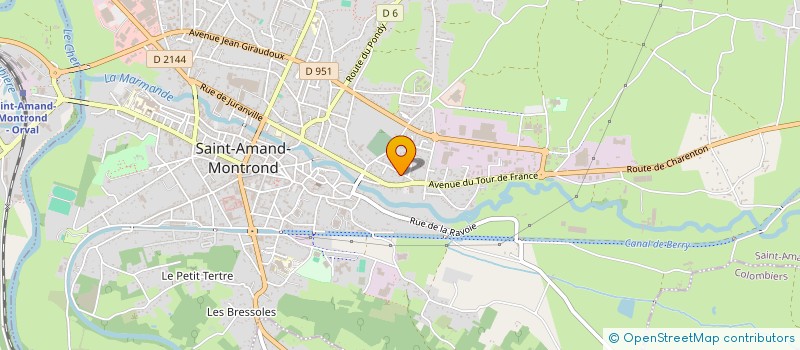 localisation de l'entreprise EURL B.G.P.S.C. à SAINT-AMAND-MONTROND