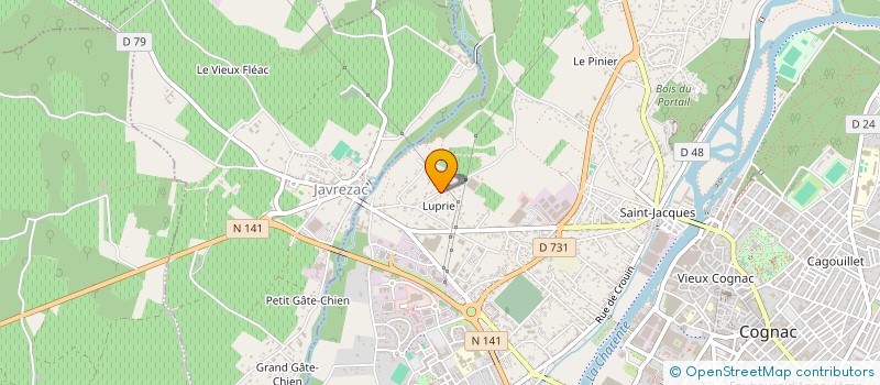 localisation de l'entreprise EURL BAGONNEAU MATHIEU  COGNAC