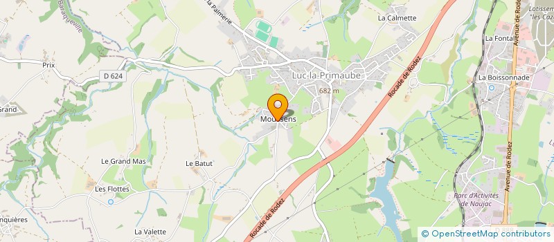 localisation de l'entreprise EURL BASTIEN DOMERGUES TRANSPORTS  LUC-LA-PRIMAUBE