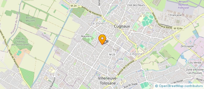 localisation de l'entreprise EURL BATI-PLUS à VILLENEUVE-TOLOSANE