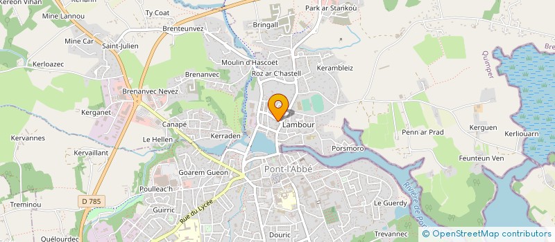 localisation de l'entreprise EURL BE GOOD FITNESS à PONT-L'ABBE