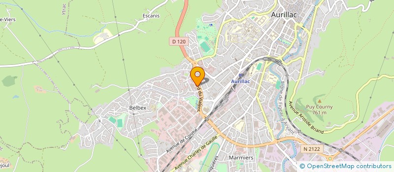 localisation de l'entreprise EURL BENNET à AURILLAC