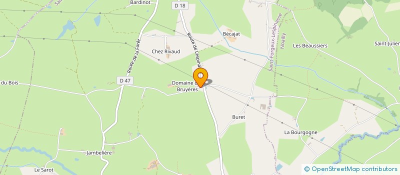 localisation de l'entreprise EURL BERGER THIERRY  SAINT-FORGEUX-LESPINASSE