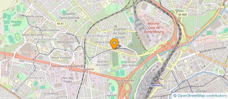 localisation de l'entreprise EURL BERMAN PEINTURE à STRASBOURG