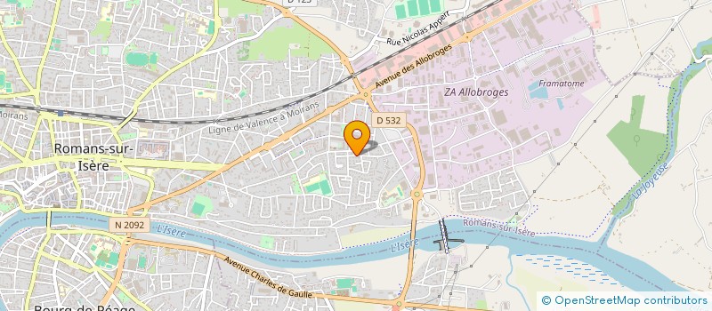 localisation de l'entreprise EURL BICC à ROMANS-SUR-ISERE