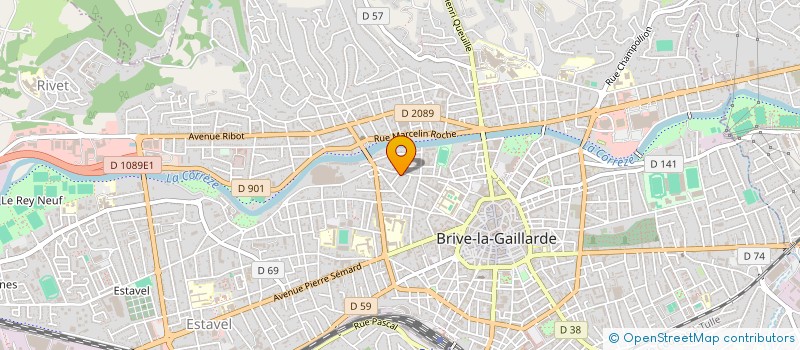 localisation de l'entreprise EURL BLANC ET NOIR PUBLICITE  BRIVE-LA-GAILLARDE