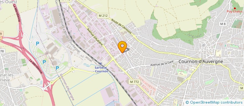 localisation de l'entreprise EURL BMS  COURNON-D'AUVERGNE