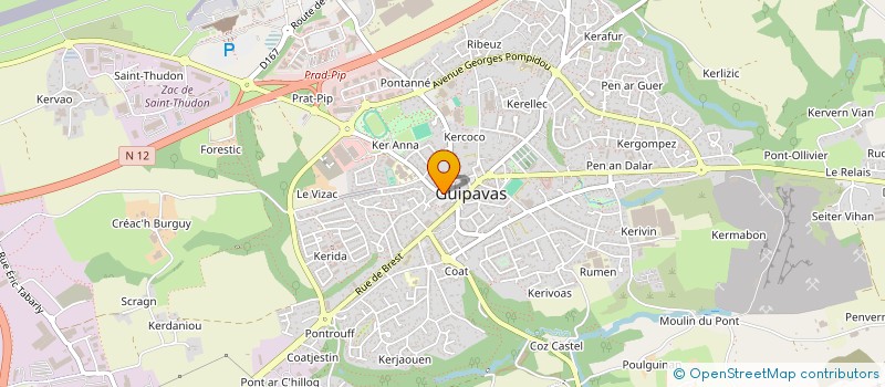 localisation de l'entreprise EURL BOTQUELEN à GUIPAVAS