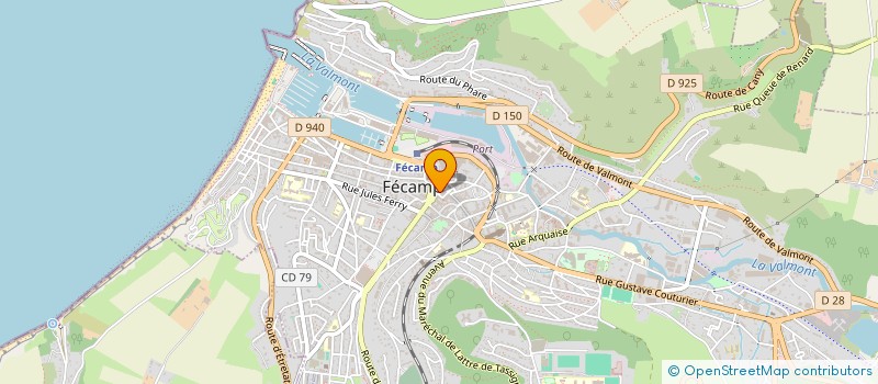 localisation de l'entreprise EURL BOUCHERIE DES HALLES  FECAMP