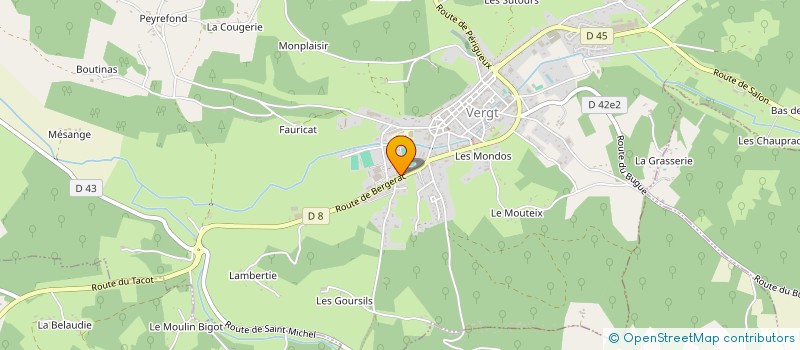 localisation de l'entreprise EURL BOUCHERIE PRADELLES SEBASTIEN à VERGT