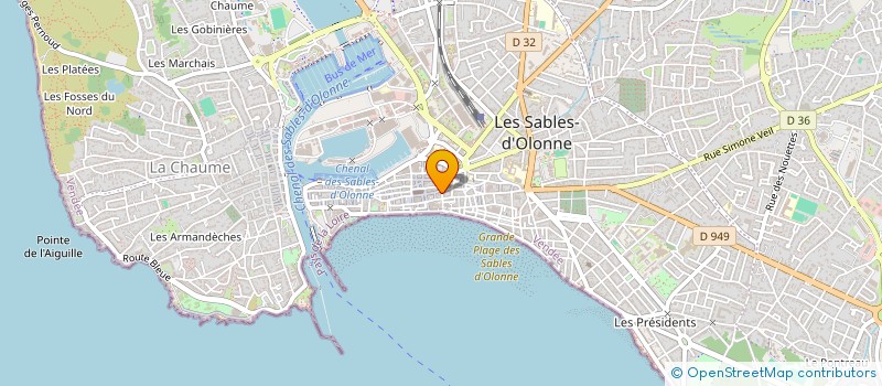 localisation de l'entreprise EURL BOUGARD à LES SABLES D'OLONNE