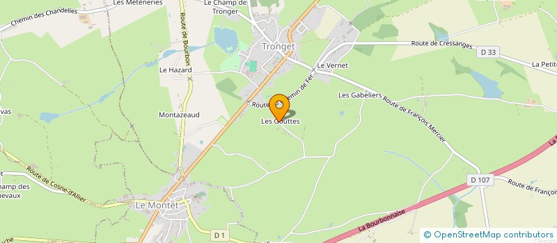 localisation de l'entreprise EURL BOUILLOT  CRESSANGES