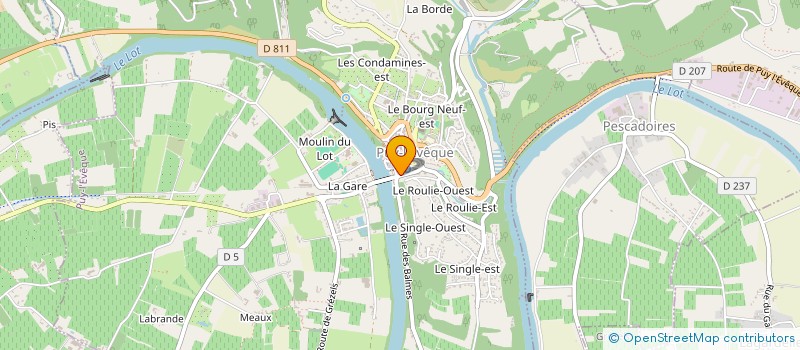 localisation de l'entreprise EURL BOULANGERIE DU PONT  PUY-L'EVEQUE