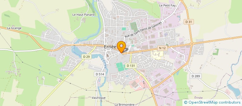 localisation de l'entreprise EURL BOULANGERIE PATISSERIE BRILHAULT à ERNEE