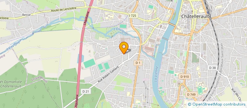 localisation de l'entreprise EURL BOULANGERIE PATISSERIE CAILLER à CHATELLERAULT