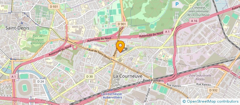 localisation de l'entreprise EURL BOUNAN CH  LA COURNEUVE