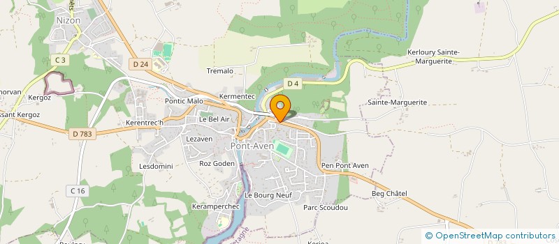 localisation de l'entreprise EURL BOURGLAN LORE  PONT-AVEN