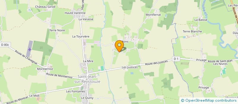 localisation de l'entreprise EURL BRESSE TERRASSEMENT  SAINT-JEAN-SUR-REYSSOUZE