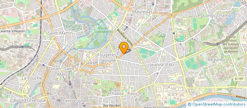 localisation de l'entreprise EURL BRETAGNE FENETRES  RENNES