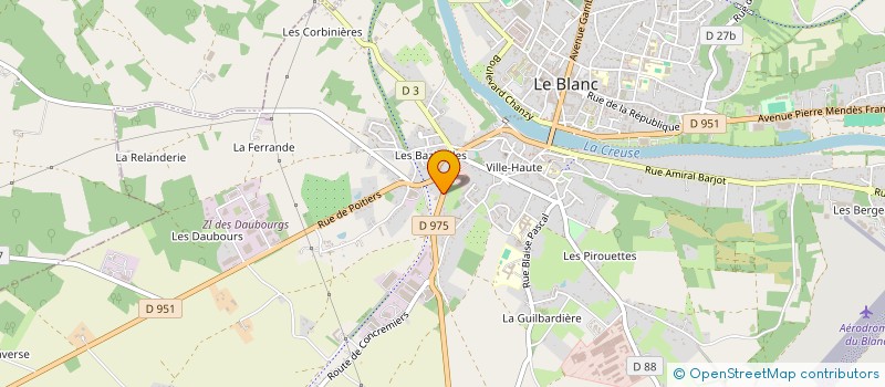 localisation de l'entreprise EURL BRICOL EAU à LE BLANC
