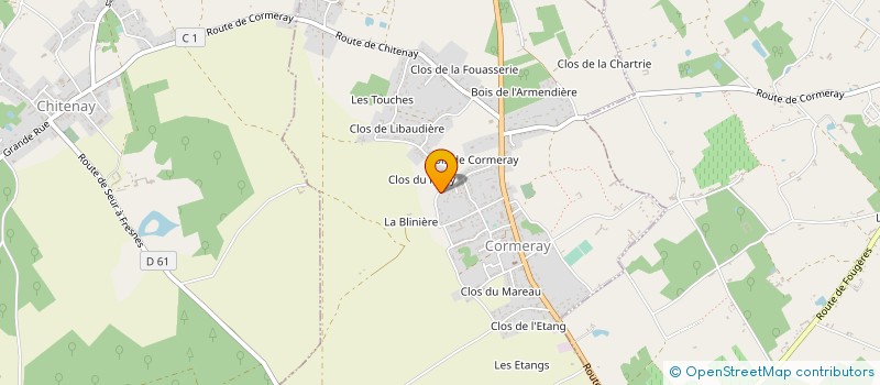localisation de l'entreprise EURL BRIDIER STEPHANE à CORMERAY