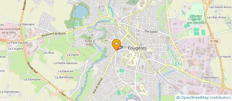 localisation de l'entreprise EURL BRIERE  FOUGERES