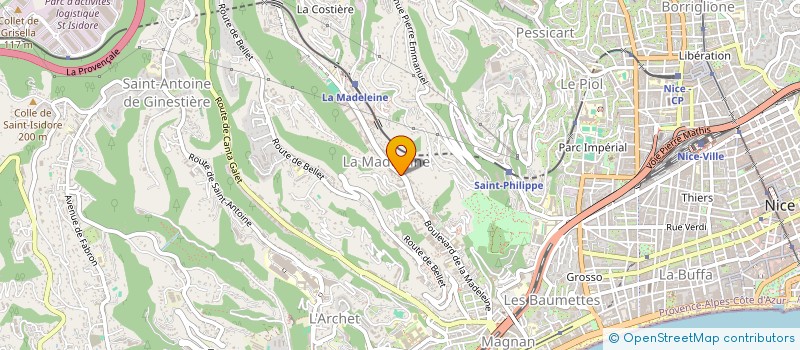 localisation de l'entreprise EURL BSDP COTE D'AZUR à NICE