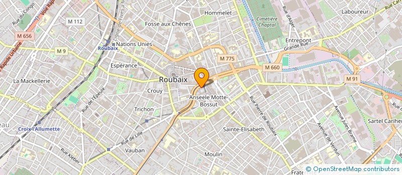 localisation de l'entreprise EURL C2V à ROUBAIX