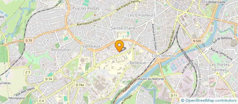 localisation de l'entreprise EURL CAB PLOMBERIE à LIMOGES
