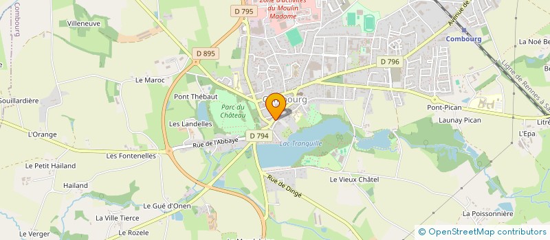 localisation de l'entreprise EURL CADOLINE à COMBOURG