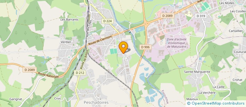 localisation de l'entreprise EURL CAFE DE LA POSTE  PESCHADOIRES