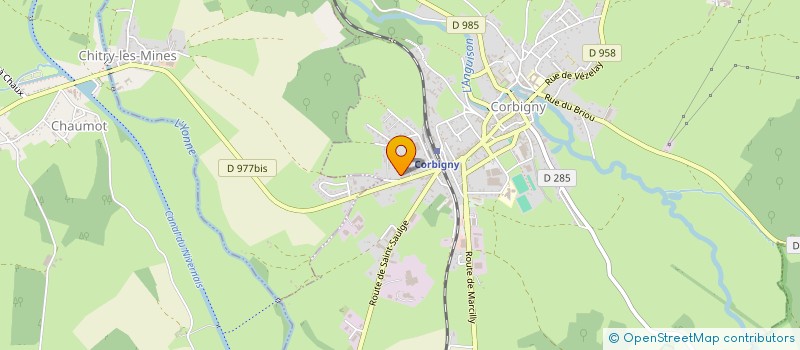 localisation de l'entreprise EURL CAFE DU CENTRE  CHITRY LES MINES