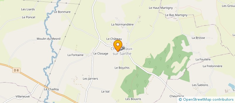 localisation de l'entreprise EURL CAILLEUX DIDIER à CHAMPEAUX-SUR-SARTHE