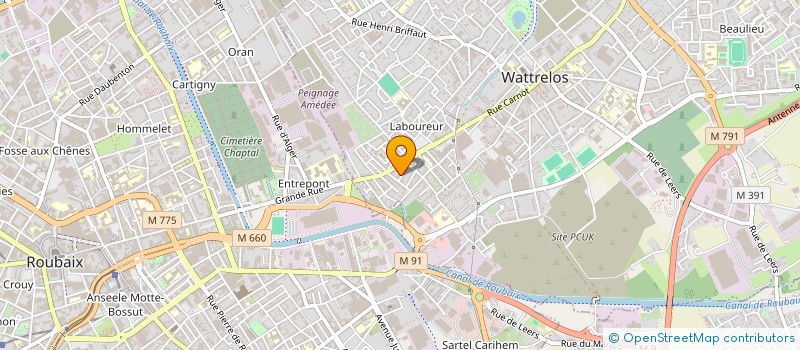 localisation de l'entreprise EURL CALO ISOLE PRO à WATTRELOS